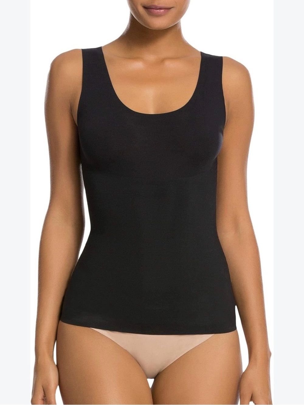 Spanx Smoothing Shapewear Seamless Scoop Neck Tank Top Black Size M NWT